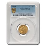1908 $2.50 Indian Gold Quarter Eagle MS-62 PCGS