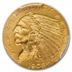 1908 $2.50 Indian Gold Quarter Eagle MS-63 PCGS CAC
