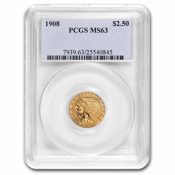 Buy 1908 $2.50 Indian Gold Quarter Eagle MS-63 PCGS | APMEX
