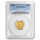 1908 $2.50 Indian Gold Quarter Eagle MS-63 PCGS