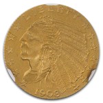 1908 $2.50 Indian Gold Quarter Eagle PF-66 NGC
