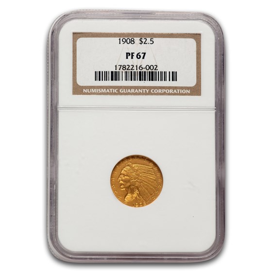 1908 $2.50 Indian Gold Quarter Eagle PF-67 NGC
