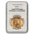 1908 $20 Saint-Gaudens Gold Double Eagle No Motto MS-63+ NGC