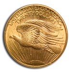 1908 $20 St Gaudens Gold Double Eagle No Motto MS-63 NGC CAC