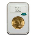 1908 $20 St Gaudens Gold Double Eagle No Motto MS-63 NGC CAC
