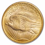 1908 $20 St Gaudens Gold Double Eagle No Motto MS-63 NGC