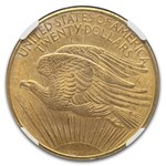 1908 $20 St Gaudens Gold Double Eagle No Motto MS-63 NGC