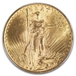1908 $20 St Gaudens Gold Double Eagle No Motto MS-65 PCGS