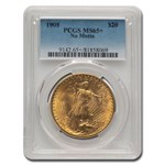 1908 $20 St Gaudens Gold Double Eagle No Motto MS-65+ PCGS