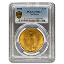 1908 $20 St Gaudens Gold Double Eagle No Motto MS-66+ PCGS