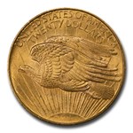 1908 $20 St Gaudens Gold Double Eagle No Motto MS-66 PCGS