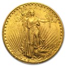 1908 $20 St Gaudens Gold Double Eagle w/Motto AU