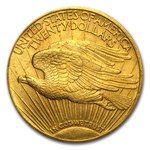 1908 $20 St Gaudens Gold Double Eagle w/Motto AU