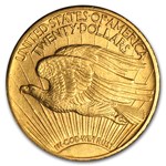 1908 $20 St Gaudens Gold Double Eagle w/Motto (Cleaned)
