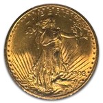 1908 $20 St Gaudens Gold Double Eagle w/Motto MS-64 PCGS