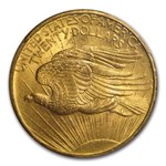 1908 $20 St Gaudens Gold No Motto MS-64 PCGS (Rough Rider)