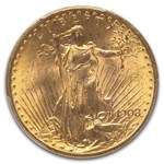 1908 $20 St Gaudens Gold No Motto MS-65 PCGS (Rough Rider)
