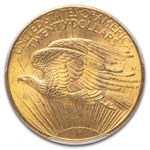 1908 $20 St Gaudens Gold No Motto MS-65 PCGS (Rough Rider)