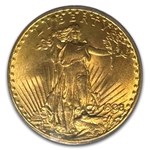 1908 $20 St Gaudens Gold No Motto MS-66 PCGS (CAC Wells Fargo)