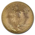 1908 $20 St Gaudens Gold No Motto MS-67 NGC (Wells Fargo)