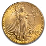 1908 $20 St Gaudens Gold No Motto MS-67 PCGS (Wells Fargo)