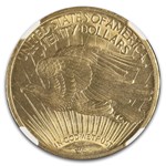 1908 $20 St Gaudens Gold w/Motto AU-58 NGC