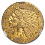 1908 $5 Indian Gold Half Eagle MS-61 NGC