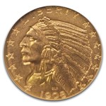 1908 $5 Indian Gold Half Eagle MS-63 NGC