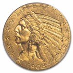 1908 $5 Indian Gold Half Eagle MS-63 PCGS