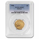 1908 $5 Indian Gold Half Eagle MS-63 PCGS