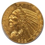 1908 $5 Indian Gold Half Eagle MS-65+ PCGS CAC