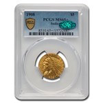 1908 $5 Indian Gold Half Eagle MS-65+ PCGS CAC