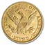 1908 $5 Liberty Gold Half Eagle AU