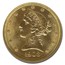 1908 $5 Liberty Gold Half Eagle MS-64 NGC