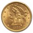 1908 $5 Liberty Gold Half Eagle MS-64+ PCGS