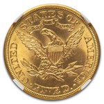 1908 $5 Liberty Gold Half Eagle MS-66 NGC