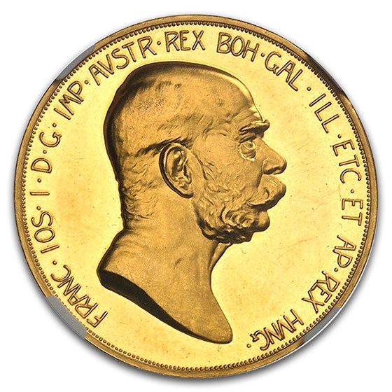 1908 Austria Gold 100 Corona Franz Joseph I PF-61 Cameo NGC