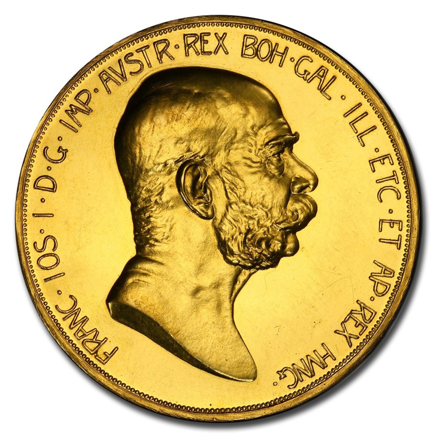 1908 Austria Gold 100 Corona MS-61 PCGS