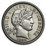 1908 Barber Dime AU