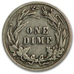1908 Barber Dime Fine