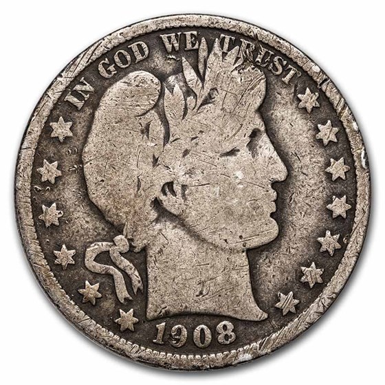 1908 Barber Half Dollar Good 1908 Barber Half Dollar Good