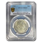 1908 Barber Half Dollar MS-62 PCGS
