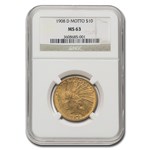 1908-D $10 Indian Gold Eagle MS-63 NGC (w/Motto)