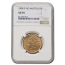 1908-D $10 Indian Gold Eagle No Motto AU-55 NGC
