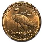 1908-D $10 Indian Gold Eagle No Motto AU-58 NGC