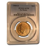 1908-D $10 Indian Gold Eagle No Motto AU-58 PCGS