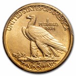 1908-D $10 Indian Gold Eagle No Motto AU-58 PCGS
