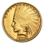 1908-D $10 Indian Gold Eagle No Motto XF