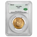 1908-D $10 Indian Gold Eagle w/Motto AU-58 CACG