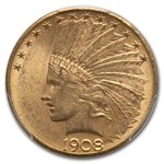 1908-D $10 Indian Gold Eagle w/Motto MS-63 PCGS